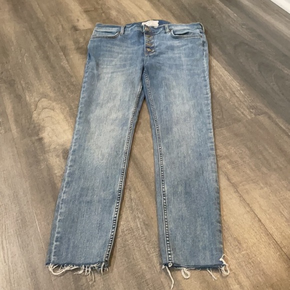 Free People FP button fly raw hem jeans size 29 - Picture 2 of 9